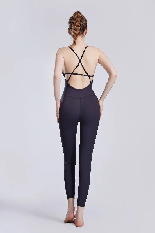 Soft, Stretchy, And Super Affordable Yoga Wear Spaghetti Strap Sculpted Bodysuit