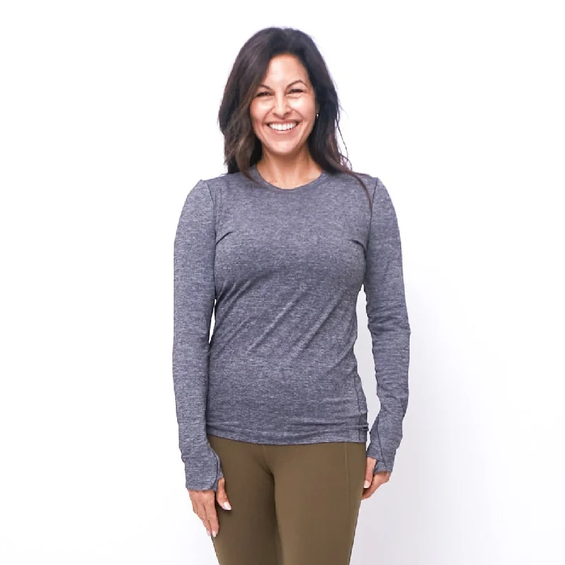 Unmissable Deals On Flexible Yoga Apparel Tempo Long Sleeve - Heathered Gray