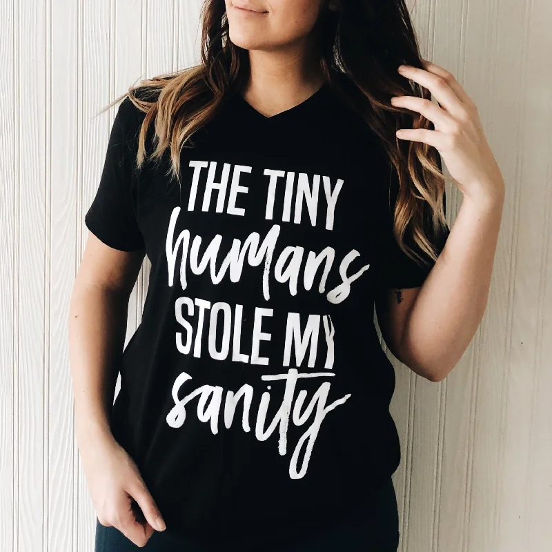 Flex Your Budget With Premium Yoga Clothing Deals Tiny Humans • Black V-Neck