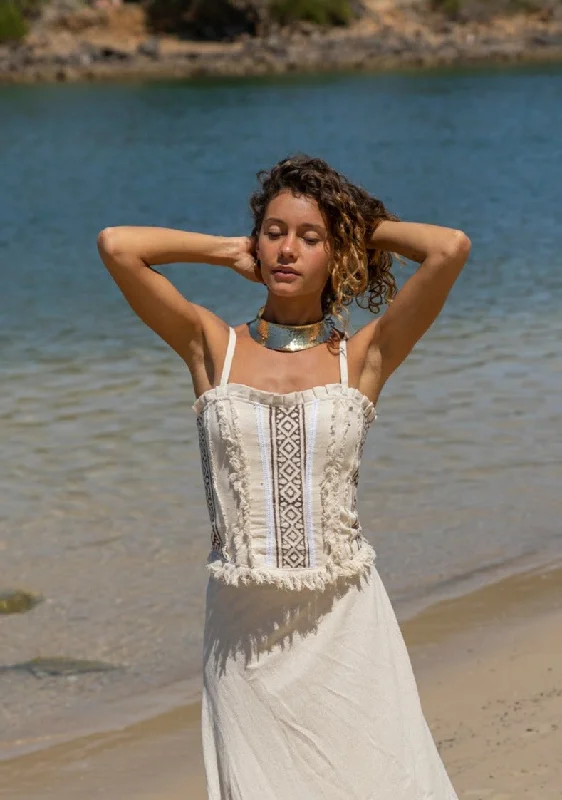 Comfortable, Stylish, And Now More Affordable Tribal Corset - Aya Print