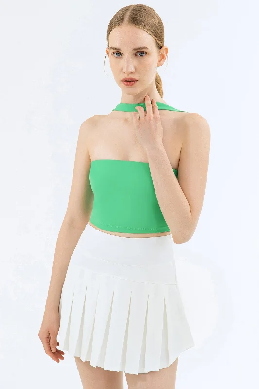 Embrace Comfort With Yoga Wear On Sale Tube Top Sports Bra & Skirts & Leggings Sets