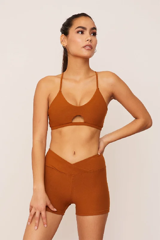 Breathe, Stretch, And Save On Yoga Apparel Turmeric Crossover High-Waisted Short