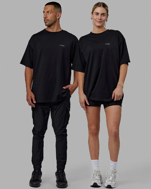 Stretch, Move, And Save On Yoga Clothing Unisex Deluxe PimaFLX Tee Oversize - Black