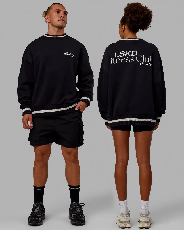 Unbeatable Deals On Breathable Yoga Apparel Unisex Fitness Club Sweater Oversize - Black-Off White Unbeatable Deals On Breathable Yoga Apparel Unisex Fitness Club Sweater Oversize - Black-Off White
