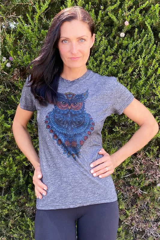 Soft, Stretchy, And Super Affordable Yoga Wear Mystic Owl Geometry High Performance Crew Neck Soft, Stretchy, And Super Affordable Yoga Wear Mystic Owl Geometry High Performance Crew Neck