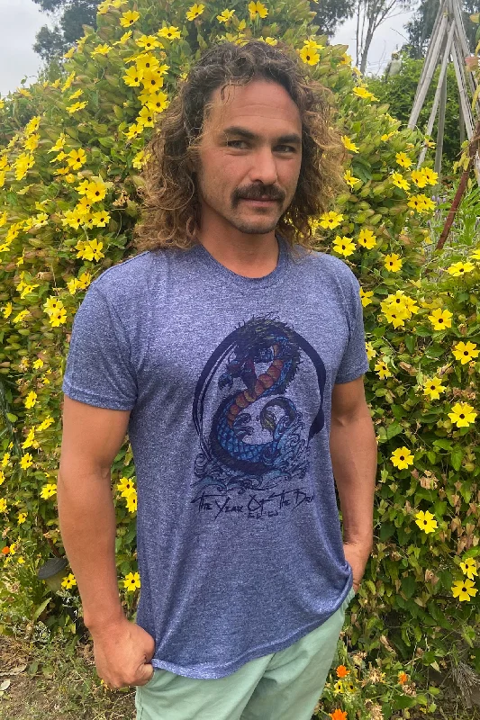 Flexibility Meets Affordability In Our Yoga Wear Sale Shine and Lead Dragon Unisex High Performance Fabric Crew Neck