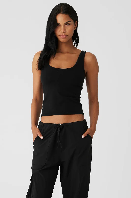 Breathable, Moisture-Wicking, And Budget-Friendly Seamless Chosen Tank - Black