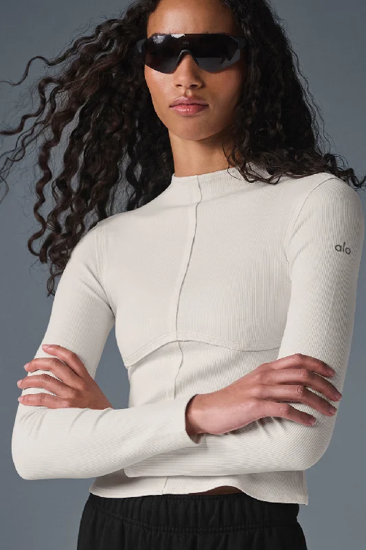High-Quality Yoga Clothing At Budget-Friendly Prices Ribbed En Pointe Long Sleeve - Ivory High-Quality Yoga Clothing At Budget-Friendly Prices Ribbed En Pointe Long Sleeve - Ivory