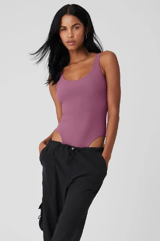 From Warm-Ups To Cooldowns, Shop And Save Mesh Sheer Illusion Bodysuit - Soft Mulberry From Warm-Ups To Cooldowns, Shop And Save Mesh Sheer Illusion Bodysuit - Soft Mulberry