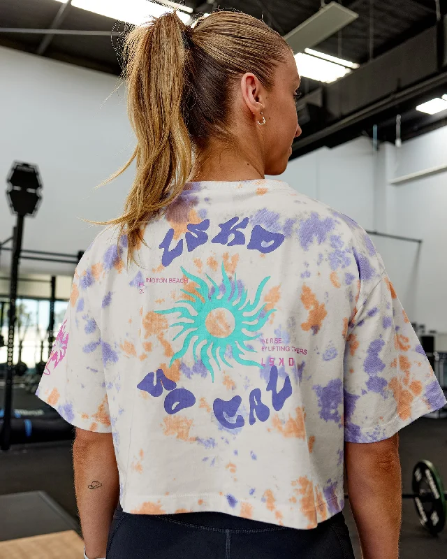 Embrace Comfort With Yoga Wear On Sale Washed Huntington 24 Cropped Heavyweight Tee - Tie Dye Tangerine-Dahlia Purple Embrace Comfort With Yoga Wear On Sale Washed Huntington 24 Cropped Heavyweight Tee - Tie Dye Tangerine-Dahlia Purple
