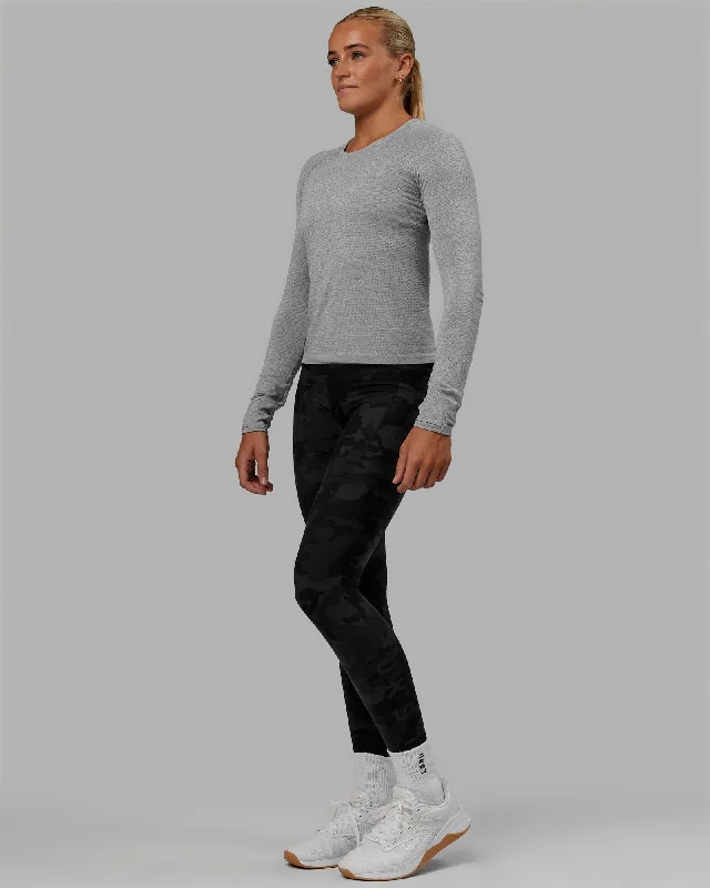 AeroFLX+ Seamless Long Sleeve Tee - Light Grey Marl