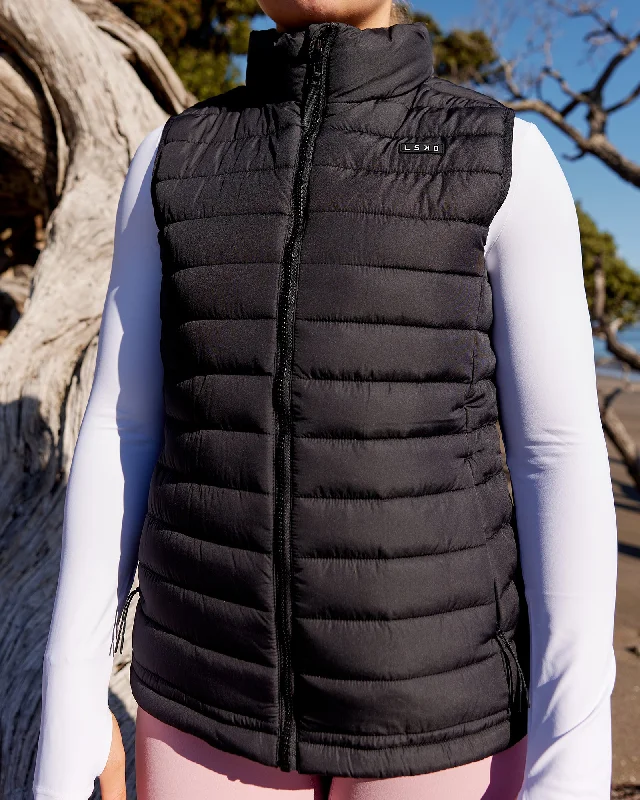 Find Your Perfect Fit With Discounted Yoga Outfits All Day Puffer Vest - Black