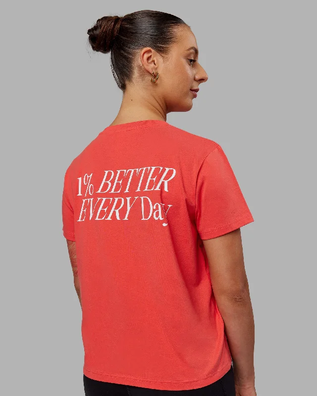 Don't Miss Out On Premium Yoga Wear Deals VS6 FLXCotton Regular Fit Tee - Cayenne-White