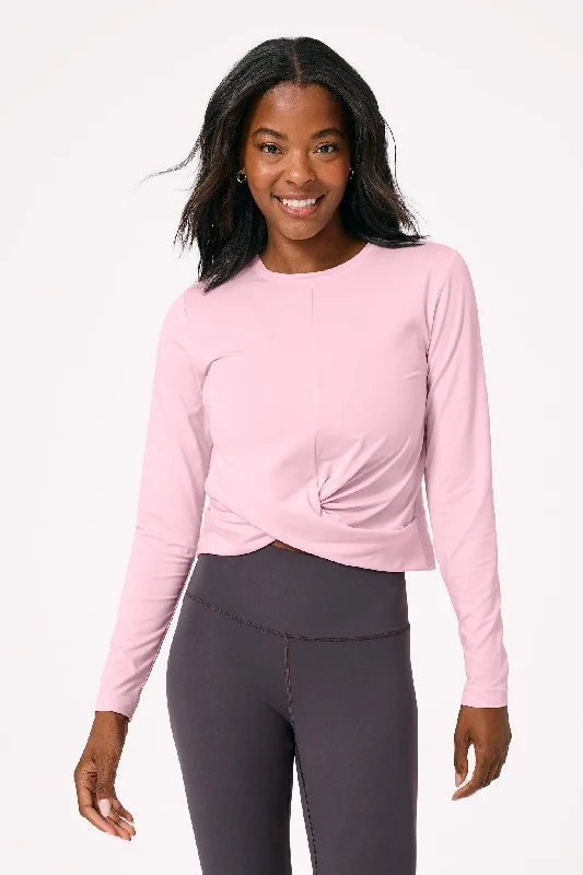 The Best Styles At The Best Prices WorkIt Twist Front Long Sleeve in Rose