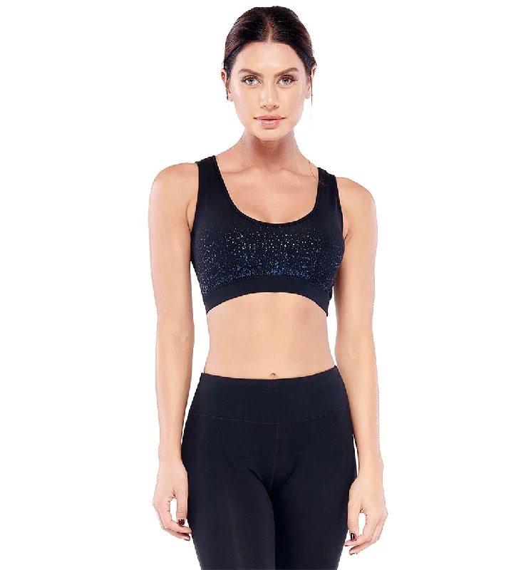Flow In Comfort With Stylish Discounts Electric Yoga Mineral Yoga Bra Black/Blue