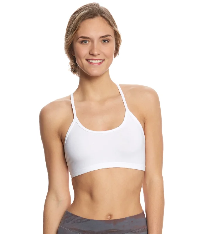 Look Good, Feel Good, And Save Big Hard Tail Diamond Back Layer Bra White