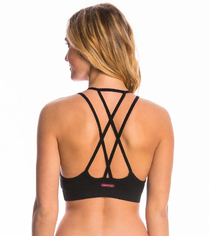 Stretch, Move, And Save On Yoga Clothing Hard Tail Double Cross Yoga Bra Black