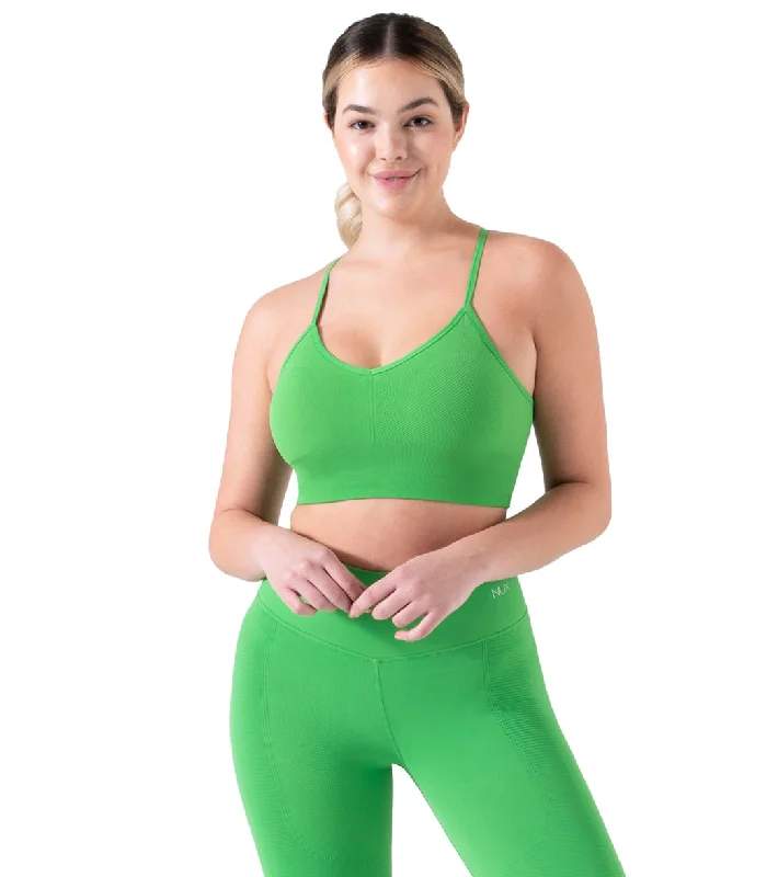 Unbeatable Deals On Breathable Yoga Apparel NUX One By One Sports Bra Simply Green