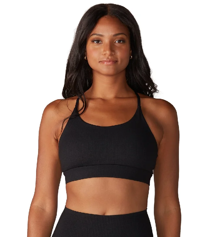 Look And Feel Your Best With Discounted Yoga Clothing Tavi Sports Bra Ebony Waffle