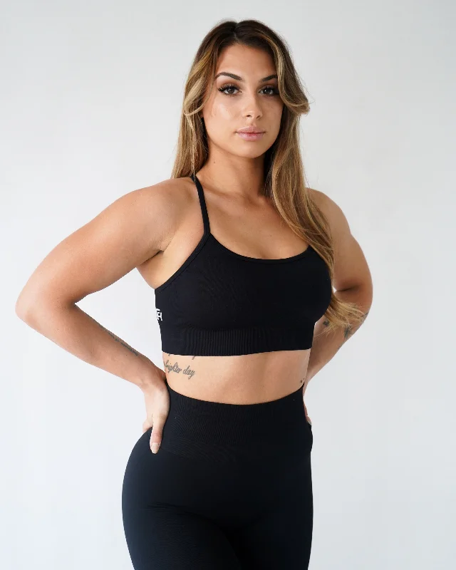 Soft, Supportive Yoga Wear At Unbeatable Savings Enhance Adjustable Sports Bra - Licorice