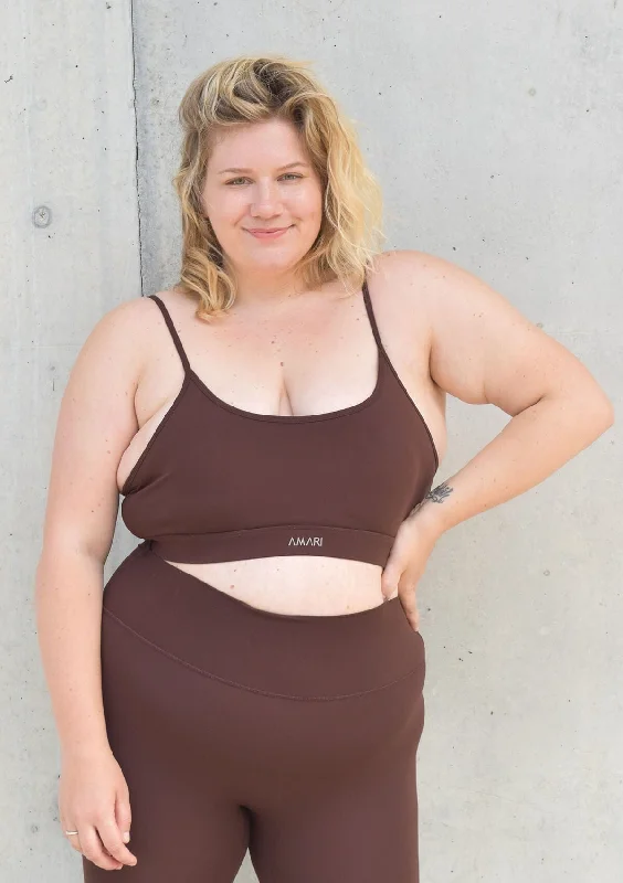 Breathe, Stretch, And Save On Yoga Apparel Essentials Sports Bra - Chocolate