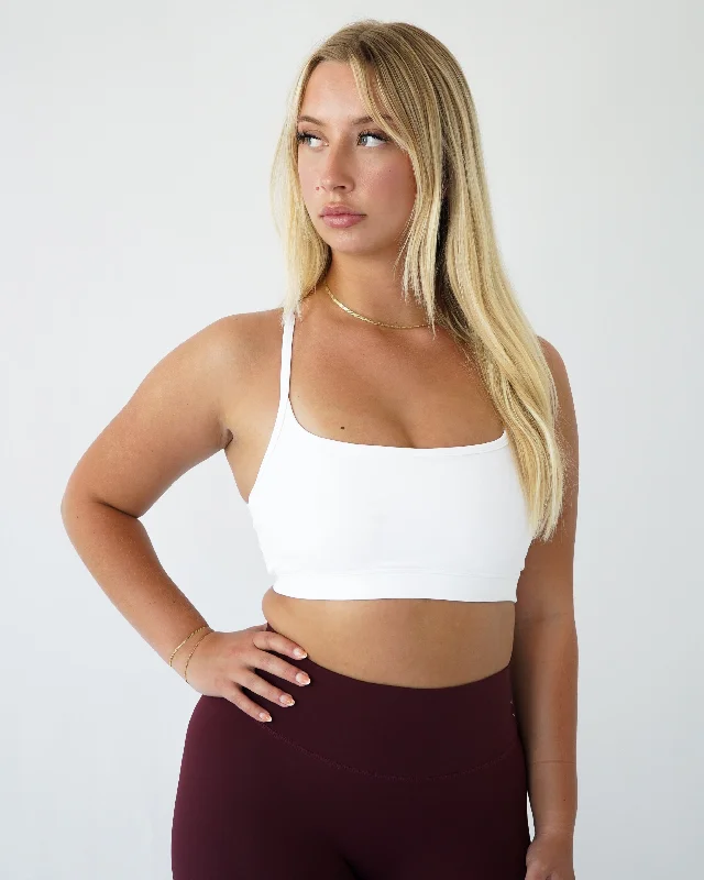 Lightweight, Breathable Yoga Wear At Special Prices Impact Sports Bra - White