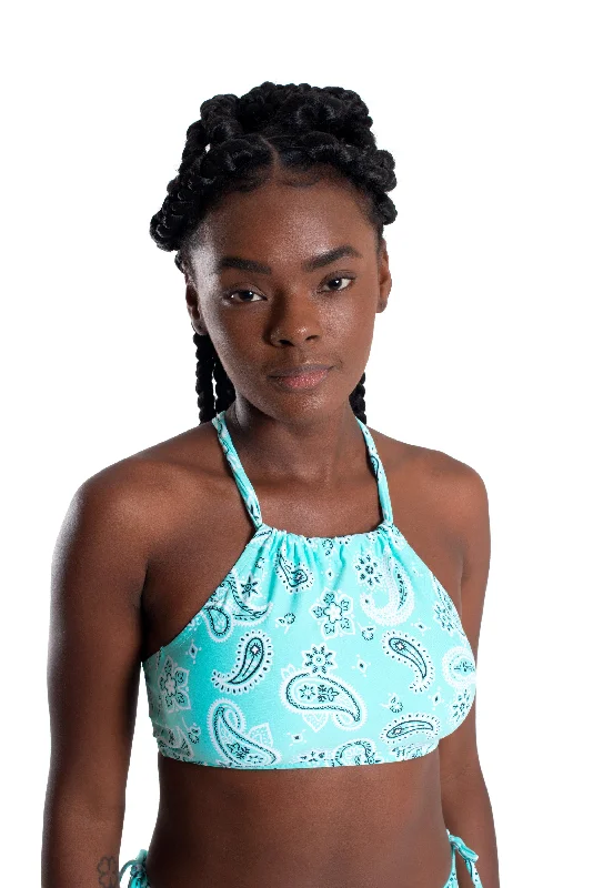 Yoga Wear That Moves With You At Lower Prices Kali Top, Aqua Blue Paisley, Cool Form Light Yoga Wear That Moves With You At Lower Prices Kali Top, Aqua Blue Paisley, Cool Form Light