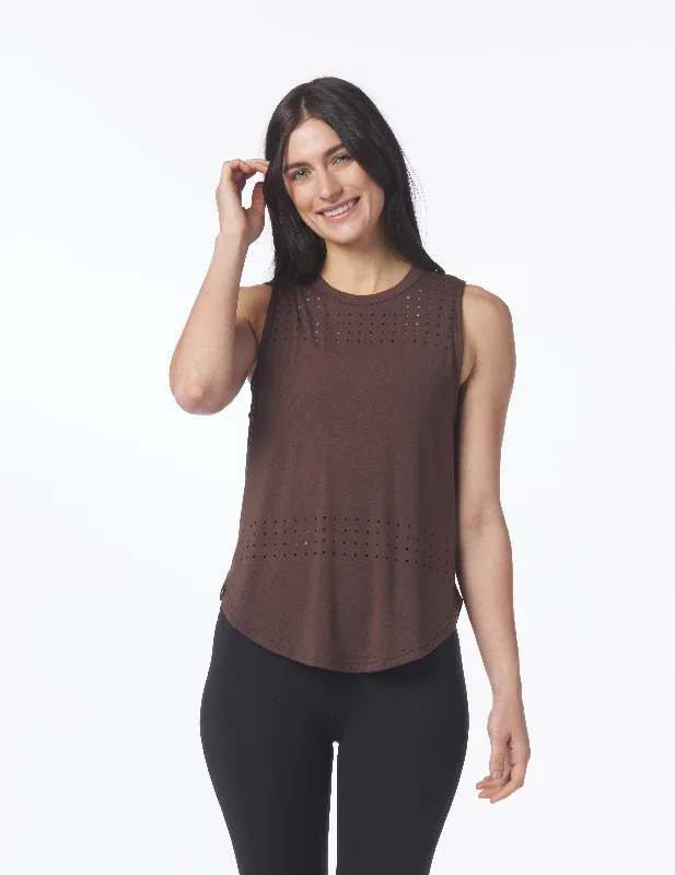 Limited-Time Sale On Stylish Yoga Apparel Mood Tank: Espresso