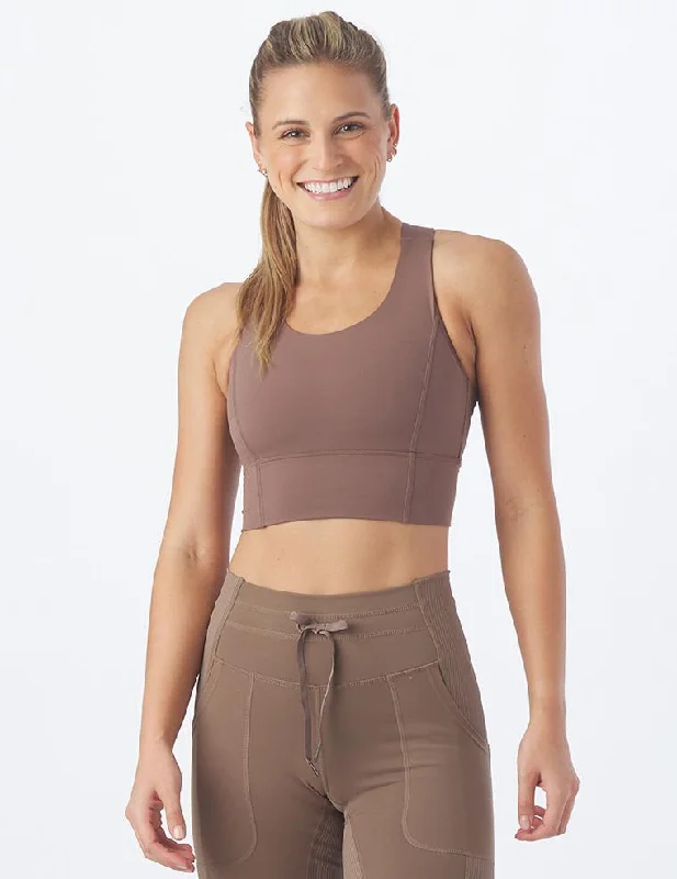 Limited-Time Sale On Stylish Yoga Apparel One Crop Bra: Mocha