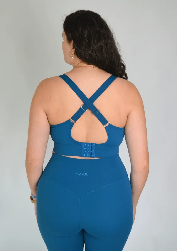Comfortable, Stylish, And Now More Affordable Performance Sportsbra - Petrol Blue