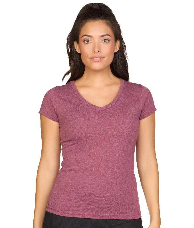 Flow Into Savings With Trendy Yoga Apparel Playbook Short Sleeve V-Neck Tee