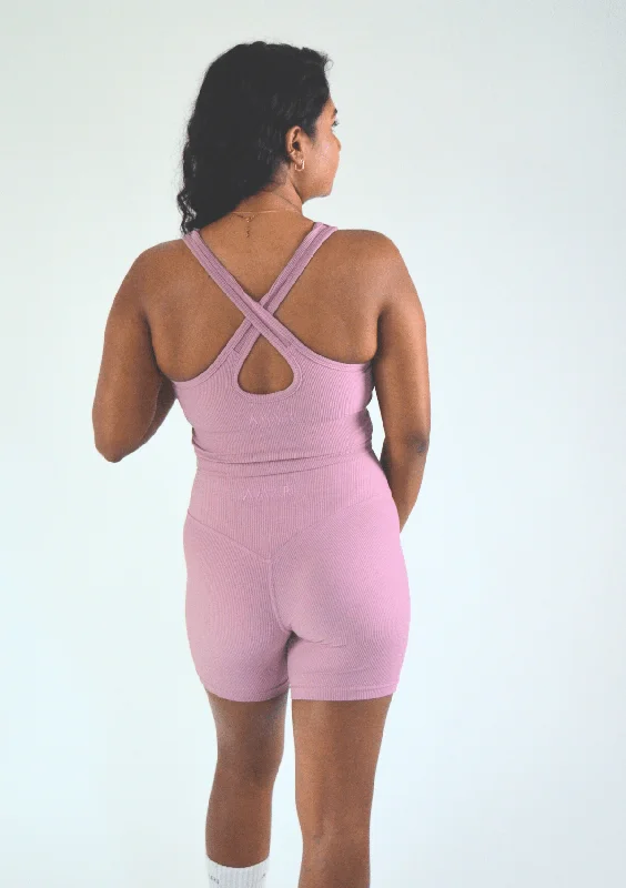Affordable Yoga Fashion For Every Pose Ribbed Crop Top - Summer Blossom