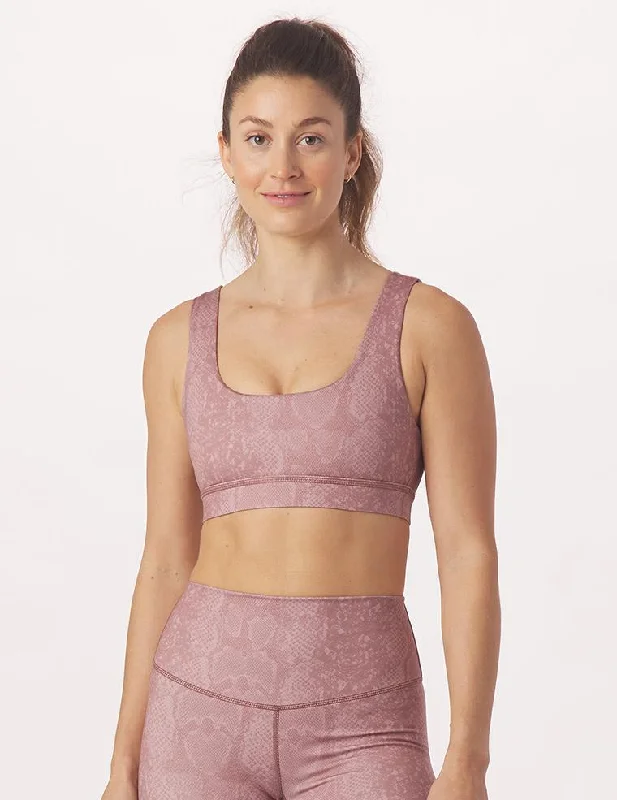 Unmissable Deals On Flexible Yoga Apparel Splendid Bra: Lavender Bark Snake