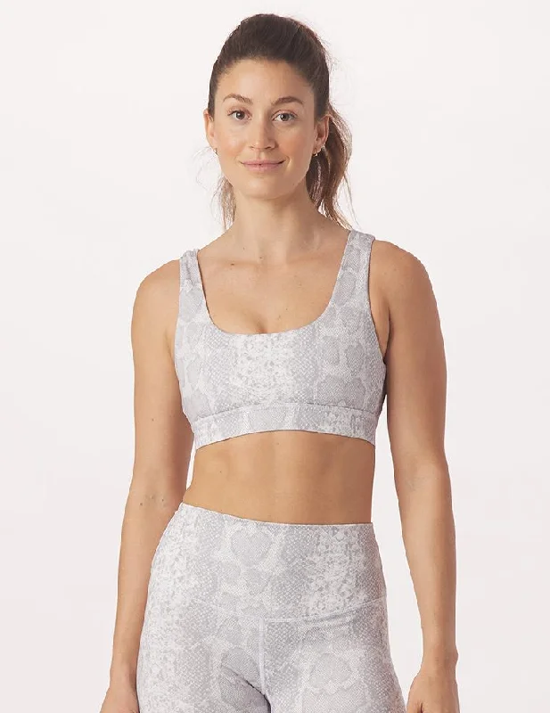 Look And Feel Your Best With Discounted Yoga Clothing Splendid Bra: White Snake