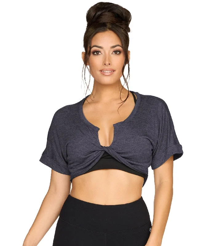 Soft, Stretchy, And Super Affordable Yoga Wear Zuri Twist Crop Tee