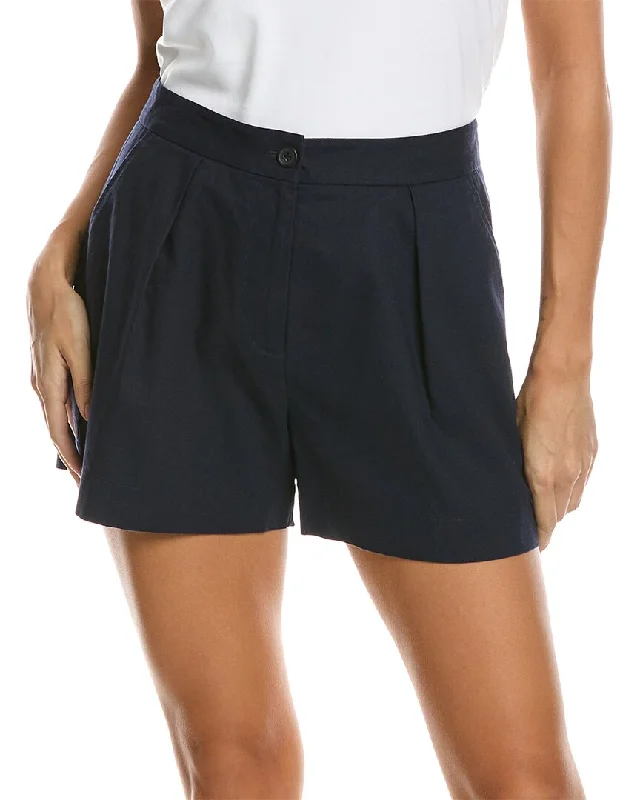 Flex Your Budget With Premium Yoga Clothing Deals ATM Anthony Thomas Melillo Linen-Blend Pleated Short