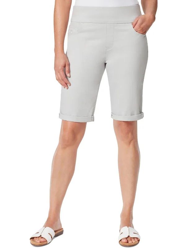 Upgrade Your Yoga Wardrobe For Less Petites Womens Mid Rise Knee Length Bermuda Shorts Upgrade Your Yoga Wardrobe For Less Petites Womens Mid Rise Knee Length Bermuda Shorts