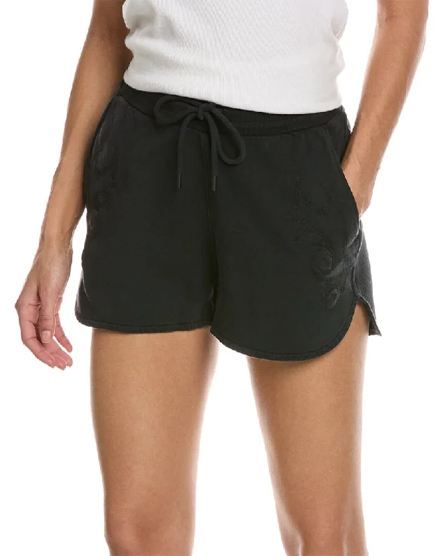 Your Yoga Essentials, Now At Lower Prices The Kooples Embroidered Drawstring Short