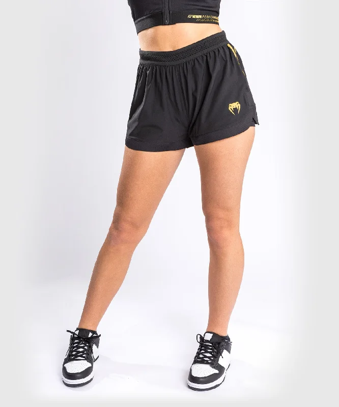 Enhance Your Flow With Stylish Yoga Wear At Great Prices Venum Tempest 2.0 Women’s Training Shorts – Black/Gold Enhance Your Flow With Stylish Yoga Wear At Great Prices Venum Tempest 2.0 Women’s Training Shorts – Black/Gold